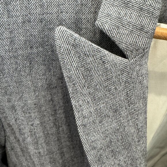 Veronica Beard Herringbone Blazer Gray Size 4 - Picture 7 of 15